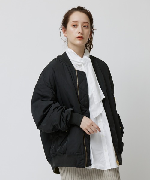 BABYLONE(バビロン)の「リバーシブルMA-1(MA-1・レディース・ブラック/グレー系その他/ライトベージュ・フリー)」の19枚目の写真