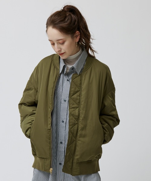 BABYLONE(バビロン)の「リバーシブルMA-1(MA-1・レディース・ブラック/グレー系その他/ライトベージュ・フリー)」の21枚目の写真