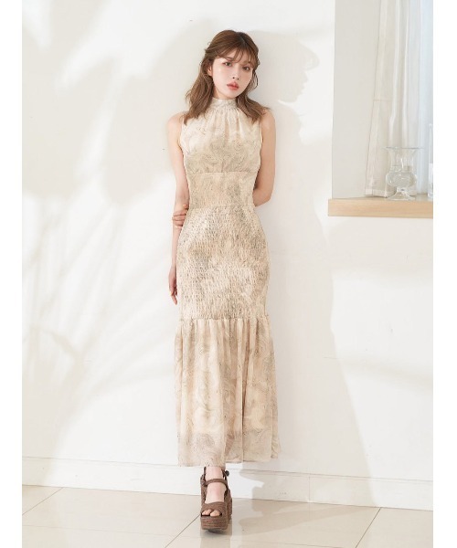 Darich（ダーリッチ）の「シャーリングマーブルロングワンピース  