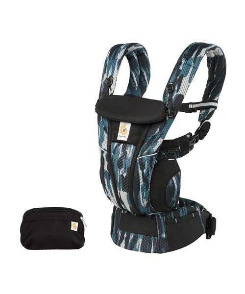 Ergobaby(エルゴベビー)の「エルゴベビー・ベビーキャリア OMNI Breeze(オムニ ブリーズ)(抱っこ紐/ベルトカバー/スリング・キッズ・ミックスグレー/ブラック×ブルー・ONE SIZE)」の11枚目の写真