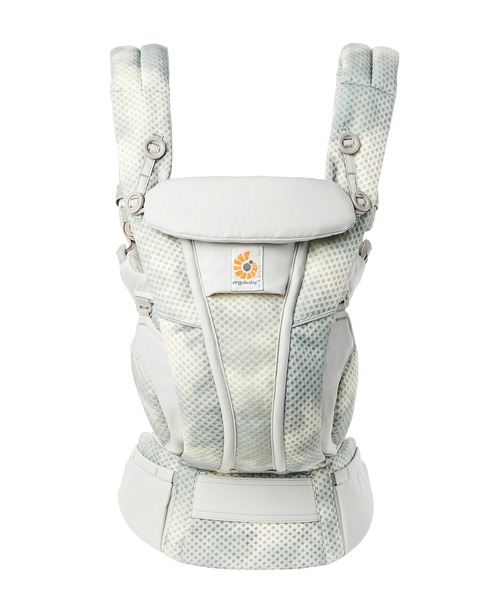 Ergobaby(エルゴベビー)の「エルゴベビー・ベビーキャリア OMNI Breeze(オムニ ブリーズ)(抱っこ紐/ベルトカバー/スリング・キッズ・ミックスグレー/ブラック×ブルー・ONE SIZE)」の3枚目の写真