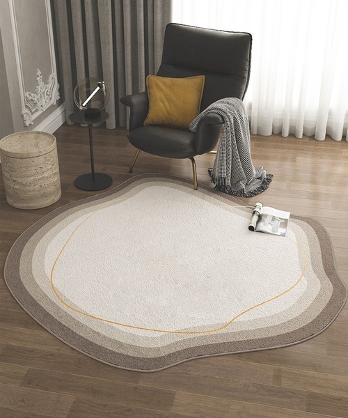 セール】【モダンデザイン】不規則な丸いカーペット（ラグ/マット