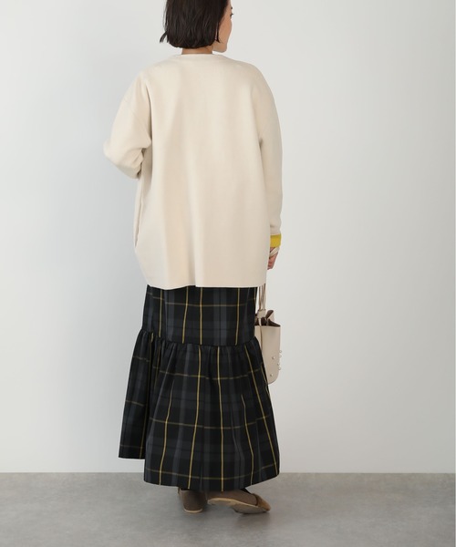 PICCIN（ピッチン）の「ドットボタングログランテープ配色カーディガン（カーディガン/ボレロ・レディース・ベージュ/ブラック/グレー・M）」の11枚目の写真