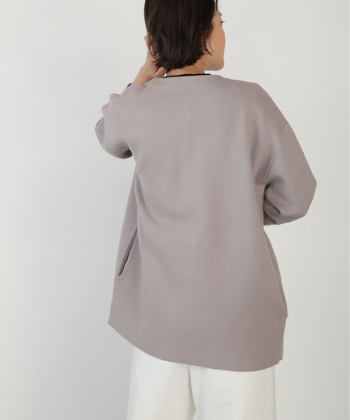 PICCIN（ピッチン）の「ドットボタングログランテープ配色カーディガン（カーディガン/ボレロ・レディース・ベージュ/ブラック/グレー・M）」の16枚目の写真