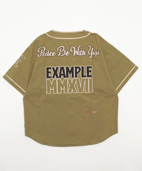 EXAMPLE（エグザンプル）の「EXAMPLE HEAVY CANVAS BASEBALL S/S SHIRT（Tシャツ/カットソー・メンズ・ブラック/カーキ・M/L/XL）」の14枚目の写真