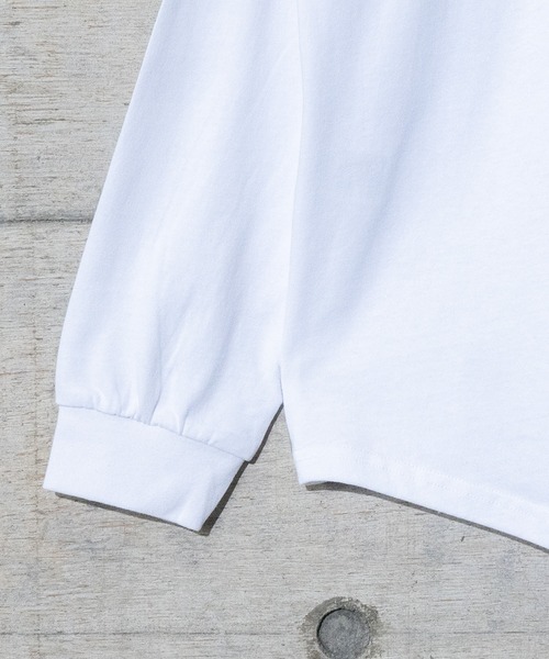 JOHN'S CLOSET(ジョンズクローゼット)の「【13】オーバーサイズ バックロゴ発砲プリント ロンT(Tシャツ/カットソー・メンズ・ホワイト/ブラック/ネイビー/レッド/オフホワイト/オレンジ/グリーン/ブラック系その他/ライトイエロー・MEDIUM/LARGE)」の18枚目の写真