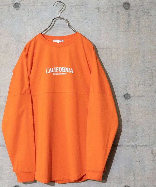 JOHN'S CLOSET(ジョンズクローゼット)の「【13】オーバーサイズ バックロゴ発砲プリント ロンT(Tシャツ/カットソー・メンズ・ホワイト/ブラック/ネイビー/レッド/オフホワイト/オレンジ/グリーン/ブラック系その他/ライトイエロー・MEDIUM/LARGE)」の10枚目の写真