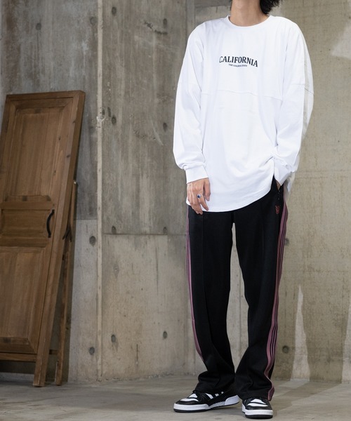 JOHN'S CLOSET(ジョンズクローゼット)の「【13】オーバーサイズ バックロゴ発砲プリント ロンT(Tシャツ/カットソー・メンズ・ホワイト/ブラック/ネイビー/レッド/オフホワイト/オレンジ/グリーン/ブラック系その他/ライトイエロー・MEDIUM/LARGE)」の11枚目の写真
