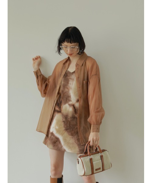 AMAIL(アマイル)の「Transparent loose shirt(シャツ/ブラウス・レディース・ホワイト/ブラウン/ピンク・FREE)」の19枚目の写真