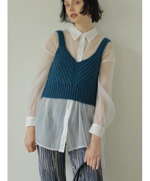 AMAIL(アマイル)の「Transparent loose shirt(シャツ/ブラウス・レディース・ホワイト/ブラウン/ピンク・FREE)」の22枚目の写真