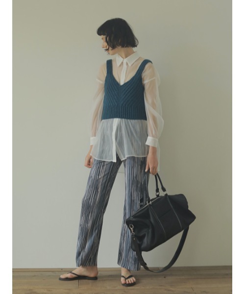 AMAIL(アマイル)の「Transparent loose shirt(シャツ/ブラウス・レディース・ホワイト/ブラウン/ピンク・FREE)」の16枚目の写真