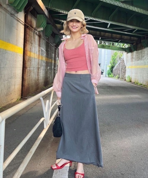 AMAIL(アマイル)の「Transparent loose shirt(シャツ/ブラウス・レディース・ホワイト/ブラウン/ピンク・FREE)」の8枚目の写真