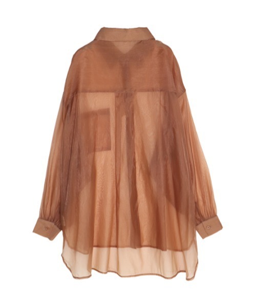 AMAIL(アマイル)の「Transparent loose shirt(シャツ/ブラウス・レディース・ホワイト/ブラウン/ピンク・FREE)」の15枚目の写真
