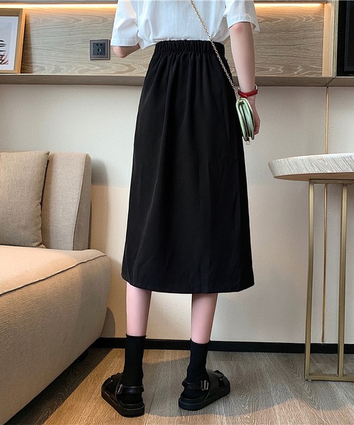 LOPASS(ロパス)の「ハイウエストAラインスカート(スカート・レディース・ブラック/ベージュ・M/L/S)」の4枚目の写真