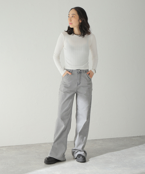 Oriens JOURNAL STANDARD（オリエンス ジャーナルスタンダード）の「【ROLLA’S/ローラス】 POINTELLE LS TOP（Tシャツ/カットソー・レディース・ホワイト・SMALL）」の15枚目の写真