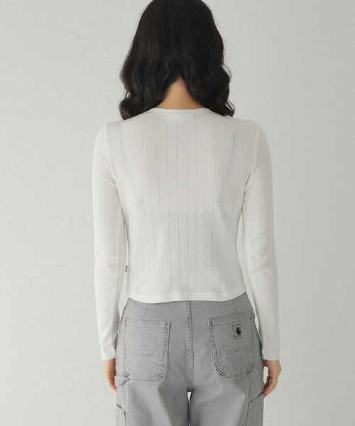 Oriens JOURNAL STANDARD（オリエンス ジャーナルスタンダード）の「【ROLLA’S/ローラス】 POINTELLE LS TOP（Tシャツ/カットソー・レディース・ホワイト・SMALL）」の11枚目の写真