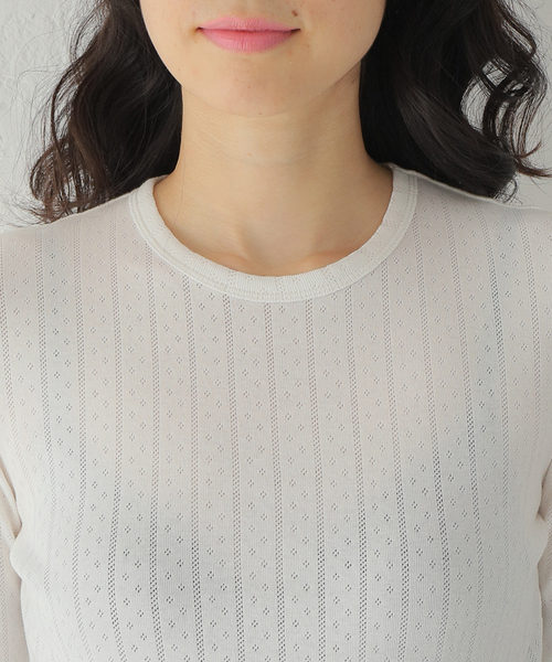 Oriens JOURNAL STANDARD（オリエンス ジャーナルスタンダード）の「【ROLLA’S/ローラス】 POINTELLE LS TOP（Tシャツ/カットソー・レディース・ホワイト・SMALL）」の10枚目の写真