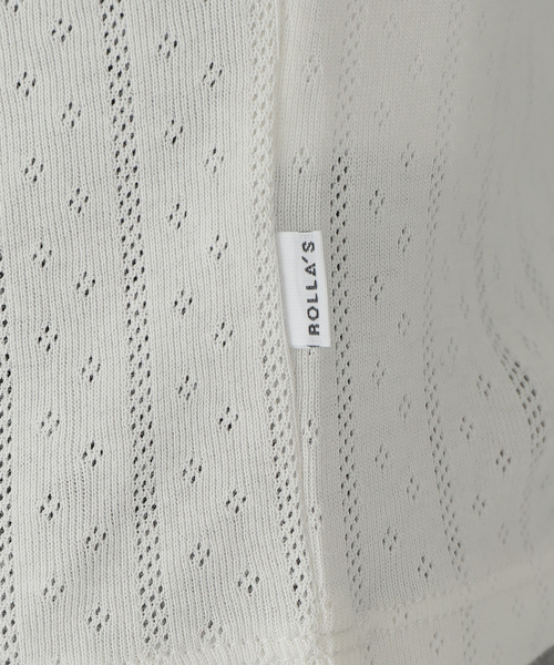 Oriens JOURNAL STANDARD（オリエンス ジャーナルスタンダード）の「【ROLLA’S/ローラス】 POINTELLE LS TOP（Tシャツ/カットソー・レディース・ホワイト・SMALL）」の5枚目の写真