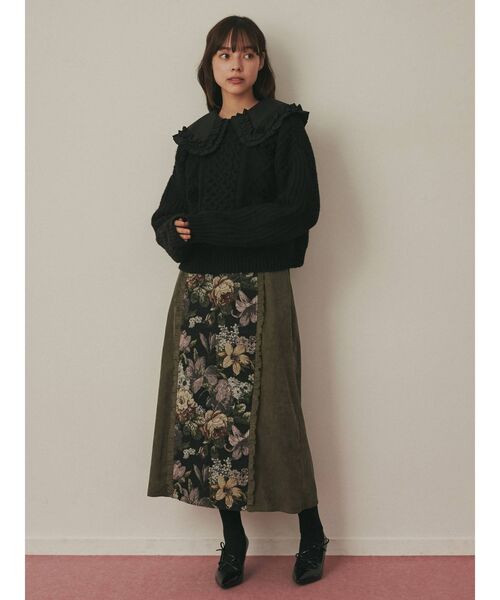 merry jenny（メリージェニー）の「flowerケーブルニット（ニット/セーター・レディース・ブラック/アイボリー/ピンク・FREE）」の21枚目の写真