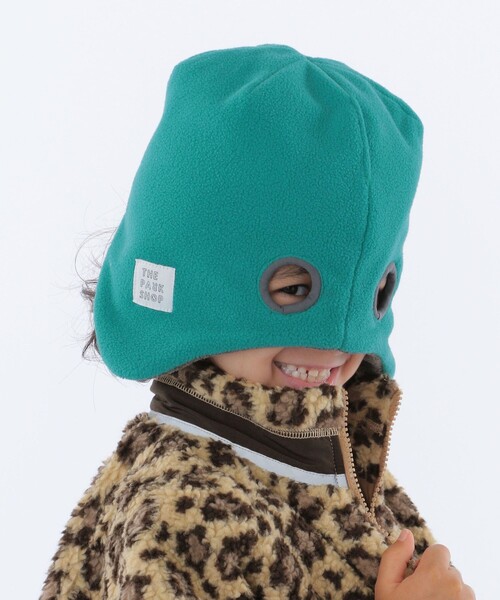 THE PARK SHOP（ザパークショップ）の「THE PARK SHOP:FLEECE REVERSIBLE BEANIE（ニットキャップ/ビーニー・キッズ・オリーブ/ライトグレー/ネイビー・ONE SIZE）」の5枚目の写真