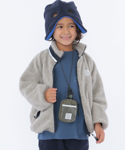 THE PARK SHOP（ザパークショップ）の「THE PARK SHOP:FLEECE REVERSIBLE BEANIE（ニットキャップ/ビーニー・キッズ・オリーブ/ライトグレー/ネイビー・ONE SIZE）」の8枚目の写真