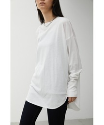 AZUL by moussy | BACK BUTTON LONG T/バックボタンロングTシャツ(Tシャツ/カットソー)