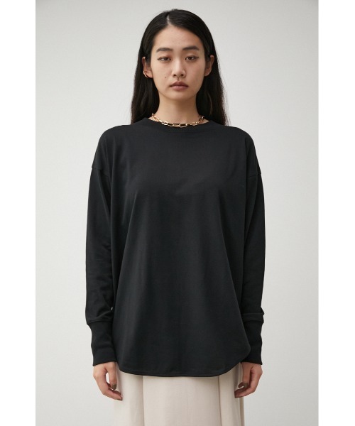 AZUL by moussy(アズールバイマウジー)の「BACK BUTTON LONG T/バックボタンロングTシャツ(Tシャツ/カットソー・レディース・ブラック/オフホワイト/ホワイト系その他・SMALL/MEDIUM)」の16枚目の写真