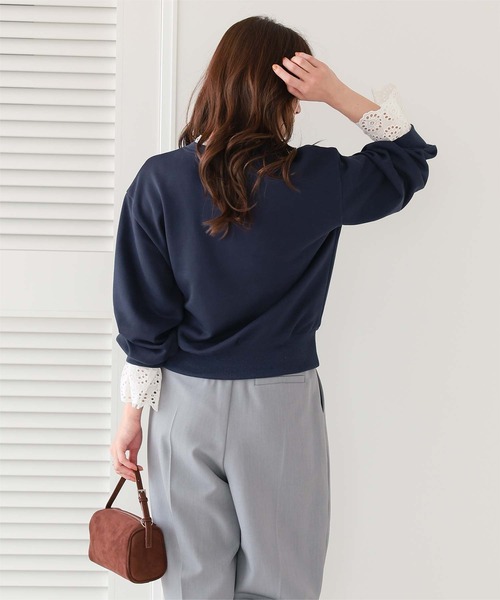 titivate(ティティベイト)の「コットンレースドッキングスウェット(スウェット・レディース・ブラック/グレー/ベージュ系その他/ネイビー・FREE/L/M)」の20枚目の写真