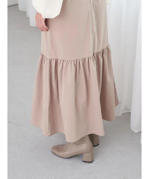 earth music&ecology(アースミュージックアンドエコロジー)の「ギャザー切替ボリュームスカート(スカート・レディース・ブラック/モカ/グリーン/ネイビー・S/M)」の22枚目の写真