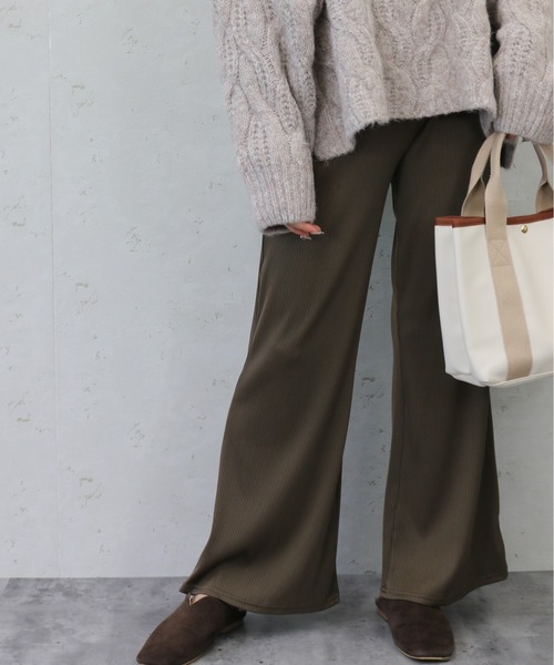 Per sist ence(パーシエンス)の「Per sist ence/パーシエンス タック配色ストライプパンツ(その他パンツ・レディース・ブラック/ベージュ/ブルー/ブラウン・FREE)」の3枚目の写真