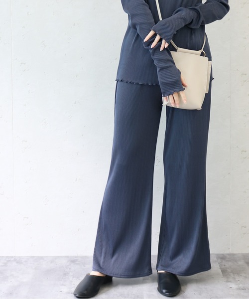 Per sist ence(パーシエンス)の「Per sist ence/パーシエンス タック配色ストライプパンツ(その他パンツ・レディース・ブラック/ベージュ/ブルー/ブラウン・FREE)」の4枚目の写真