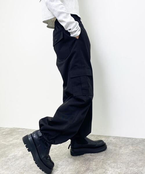 INGNI（イング）の「イージーカーゴパンツ（カーゴパンツ・レディース・カーキ系/ブラック・FREE）」の13枚目の写真
