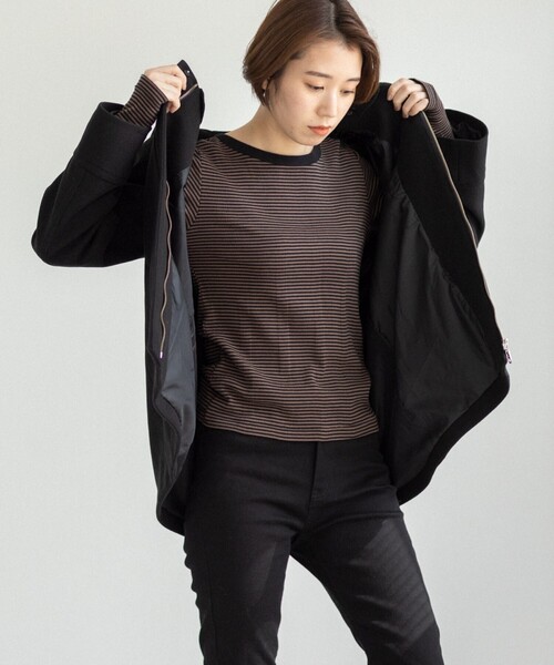 THE SHOP TK （ザ ショップ ティーケー ）の「◆【2WAYフード取り外し可】フードショートコート（その他アウター・レディース・ブラウン系/ライトベージュ/ブラック/ブラウン系その他・13/12/11/14）」の14枚目の写真