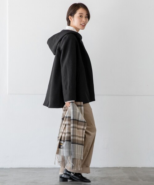 THE SHOP TK （ザ ショップ ティーケー ）の「◆【2WAYフード取り外し可】フードショートコート（その他アウター・レディース・ブラウン系/ライトベージュ/ブラック/ブラウン系その他・13/12/11/14）」の20枚目の写真