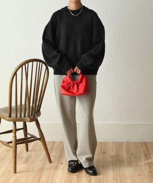 Chillfar（チルファー）の「デイリーカラフルニット（ニット/セーター・レディース・ブルー/ブラック/アイボリー/グレイッシュベージュ/レンガ/グリーン/レッド/ピンク/ブラウン/イエロー/ネイビー/ダークブラウン/ピンク系/ブルーグレー/ダークグリーン・FREE）」の19枚目の写真