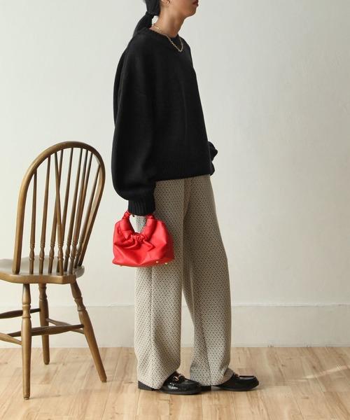 Chillfar（チルファー）の「デイリーカラフルニット（ニット/セーター・レディース・ブルー/ブラック/アイボリー/グレイッシュベージュ/レンガ/グリーン/レッド/ピンク/ブラウン/イエロー/ネイビー/ダークブラウン/ピンク系/ブルーグレー/ダークグリーン・FREE）」の21枚目の写真