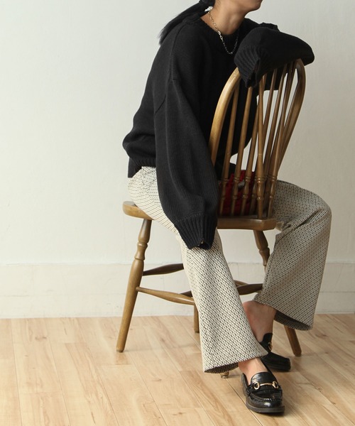 Chillfar（チルファー）の「デイリーカラフルニット（ニット/セーター・レディース・ブルー/ブラック/アイボリー/グレイッシュベージュ/レンガ/グリーン/レッド/ピンク/ブラウン/イエロー/ネイビー/ダークブラウン/ピンク系/ブルーグレー/ダークグリーン・FREE）」の22枚目の写真