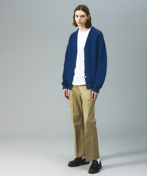 BEVERLY HILLS POLO CLUB（ビバリーヒルズポロクラブ）の「【BEVERLY HILLS POLO CLUB / ビバリーヒルズポロクラブ】 モヘアライクシャギーニットルーズカーディガン/アンサンブル対応（ニット/セーター・メンズ・ダークグリーン/ネイビー/オレンジ/モカ・M/L/XL）」の5枚目の写真