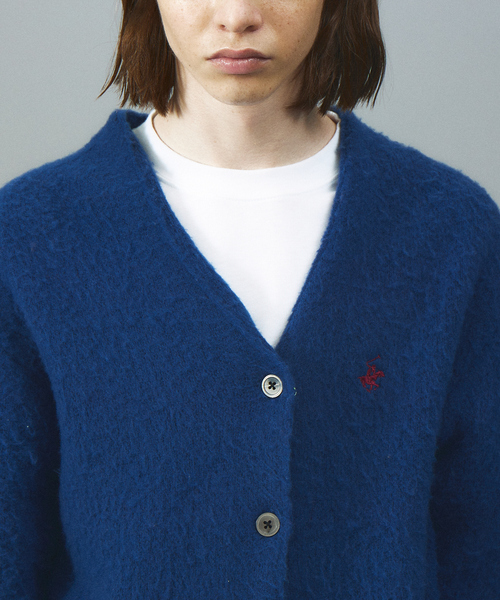 BEVERLY HILLS POLO CLUB（ビバリーヒルズポロクラブ）の「【BEVERLY HILLS POLO CLUB / ビバリーヒルズポロクラブ】 モヘアライクシャギーニットルーズカーディガン/アンサンブル対応（ニット/セーター・メンズ・ダークグリーン/ネイビー/オレンジ/モカ・M/L/XL）」の8枚目の写真