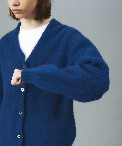 BEVERLY HILLS POLO CLUB（ビバリーヒルズポロクラブ）の「【BEVERLY HILLS POLO CLUB / ビバリーヒルズポロクラブ】 モヘアライクシャギーニットルーズカーディガン/アンサンブル対応（ニット/セーター・メンズ・ダークグリーン/ネイビー/オレンジ/モカ・M/L/XL）」の9枚目の写真