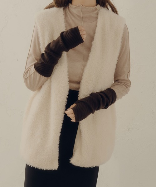 fupel（フぺル）の「リブ編みアームカバー（アームカバー・レディース・モカ/ベージュ/ブラウン系その他・FREE）」の16枚目の写真