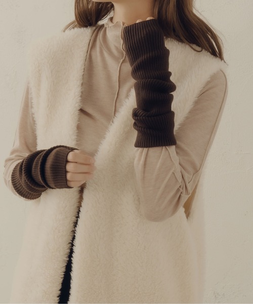 fupel（フぺル）の「リブ編みアームカバー（アームカバー・レディース・モカ/ベージュ/ブラウン系その他・FREE）」の17枚目の写真