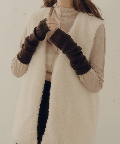 fupel（フぺル）の「リブ編みアームカバー（アームカバー・レディース・モカ/ベージュ/ブラウン系その他・FREE）」の18枚目の写真
