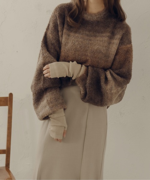 fupel（フぺル）の「リブ編みアームカバー（アームカバー・レディース・モカ/ベージュ/ブラウン系その他・FREE）」の7枚目の写真