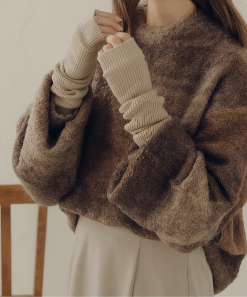 fupel（フぺル）の「リブ編みアームカバー（アームカバー・レディース・モカ/ベージュ/ブラウン系その他・FREE）」の4枚目の写真