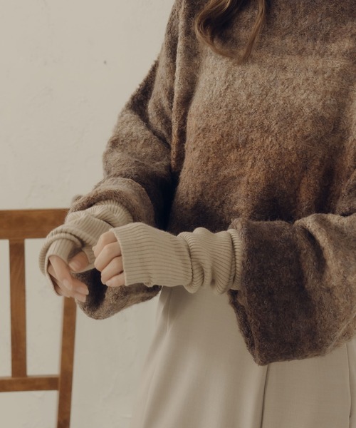 fupel（フぺル）の「リブ編みアームカバー（アームカバー・レディース・モカ/ベージュ/ブラウン系その他・FREE）」の5枚目の写真