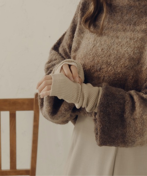 fupel（フぺル）の「リブ編みアームカバー（アームカバー・レディース・モカ/ベージュ/ブラウン系その他・FREE）」の6枚目の写真