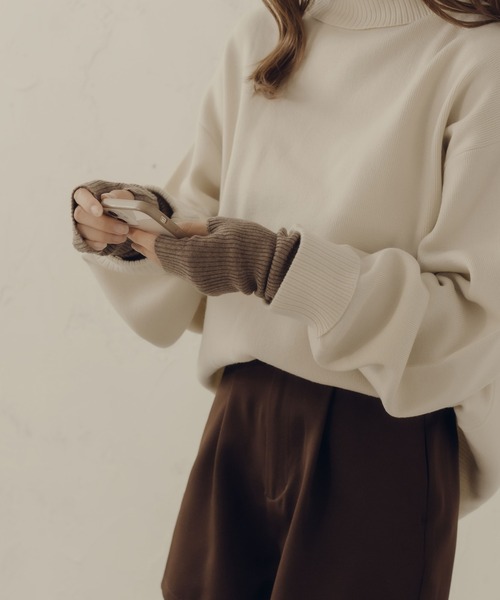 fupel（フぺル）の「リブ編みアームカバー（アームカバー・レディース・モカ/ベージュ/ブラウン系その他・FREE）」の10枚目の写真