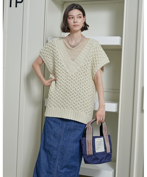 THEATRE PRODUCTS（シアタープロダクツ）の「MISSISSIPPI Ssize／ジャガードテープ バッグ（トートバッグ・レディース・レッド/グリーン/ネイビー/パープル/チャコールグレー/ブラウン・FREE）」の22枚目の写真