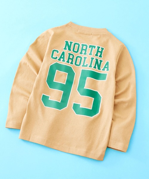 SHISKY（シスキー）の「SHISKY / シスキー 柄込み ロングスリーブ クルーネックTシャツ キッズ（Tシャツ/カットソー・キッズ・チャコール/ミント/ブラック/ホワイト系1/ブラック系2/ネイビー/ブラウン/杢グレー/グレー系1/グレー系/ベージュ系/オフホワイト/ブラック系1/ホワイト系/ブラック系/グリーン系/カーキ/ダークグリーン/サックスブルー/ベージュ・110/160/120/140/150/130）」の14枚目の写真